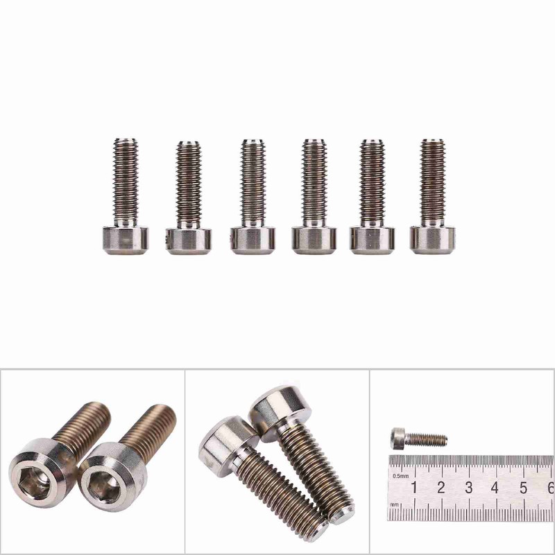 6pcs set M5*16mm Titanium Alloy Bike Fixed Stem Bolts For
