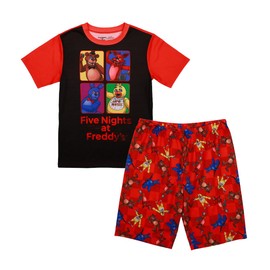 Bioworld Five Nights at Freddy's Youth 2-Piece Short-Sleeve Pajama Set-8 Multicolor