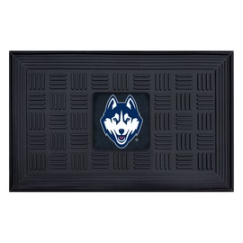 FANMATS 13267 UConn Huskies Heavy Duty Vinyl Medallion Outdoor Door Mat - 19.5in. x 31in.