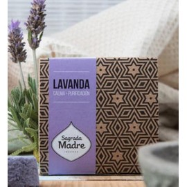 Sagrada Madre Aromatic Vegetable Carbon Bomb. Activated Defumation. 100% Sustainable. Organic. Hand Made. Vegan. Eco. 12 Units. (Lavender)