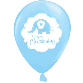 Creative Party Blue Christening Party Balloons, 6 Christening Balloons, Blue Balloons, Christening Decorations for girls and boys, RB201