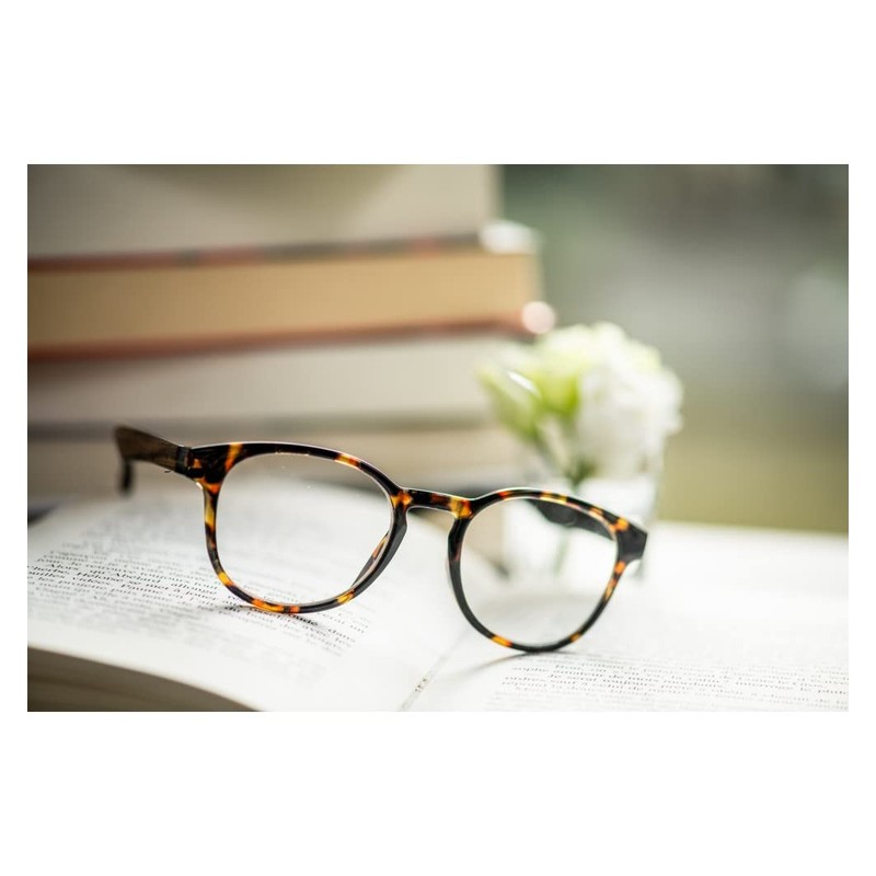 SILAC Lesebrille Herren und Unisex – Runde Gläser – Schildpatt-Muster