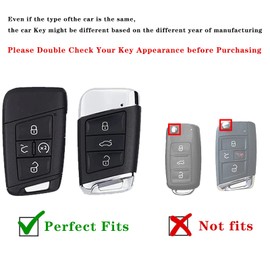 Muzizyq for VW Volkswagen Key Fob Cover with Keychain, Key Shell for Atlas Golf Alltrack Atlas Jetta Passat Arteon Tiguan, green