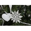 6pc Large Glitter & Matte Heart Baubles - Great Christmas