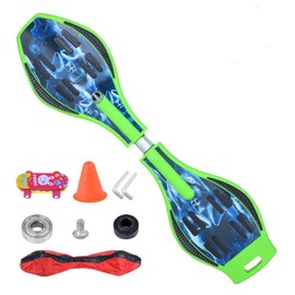 XUDREZ Rip Stick Skateboard, Compact and Lightweight Ripstick Deluxe Junior Caster Board in Amazing 8 Color, with Illuminating Wheels and 360 Degree Casters for More Excitement and Fun for Adults (A)