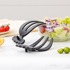 Salad Serving Tongs - Kitchen Tossing Utensils for Household - Wear-Resistant Salad Hands Set, Portable Mixing Tongs with Wide Handle for Mixing, Tossing