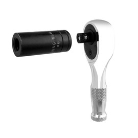 Treki Pack of 8 impact wrenches, sockets for converter, 1/4 inch, 3/8 inch, square drive to M1-12 round shaft, socket spanner insert for reversible ratchet