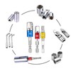 TOP-VIGOR 6 Pcs Impact Grade Socket Adapters Extension Set, 1/4