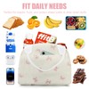 BuyCard Insulated Lunch Bag Women, Reusable Corduroy Cute Lunch Box,