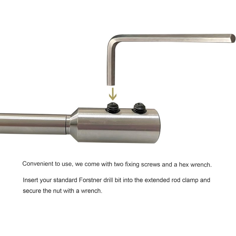 C CLINK 10" Alloy Steel Forstner Bit Extension for 3/8"