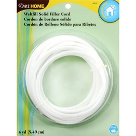 Dritz 44211 Home Weltfill Solid Filler Cord, 5/32" x 6 yd , White