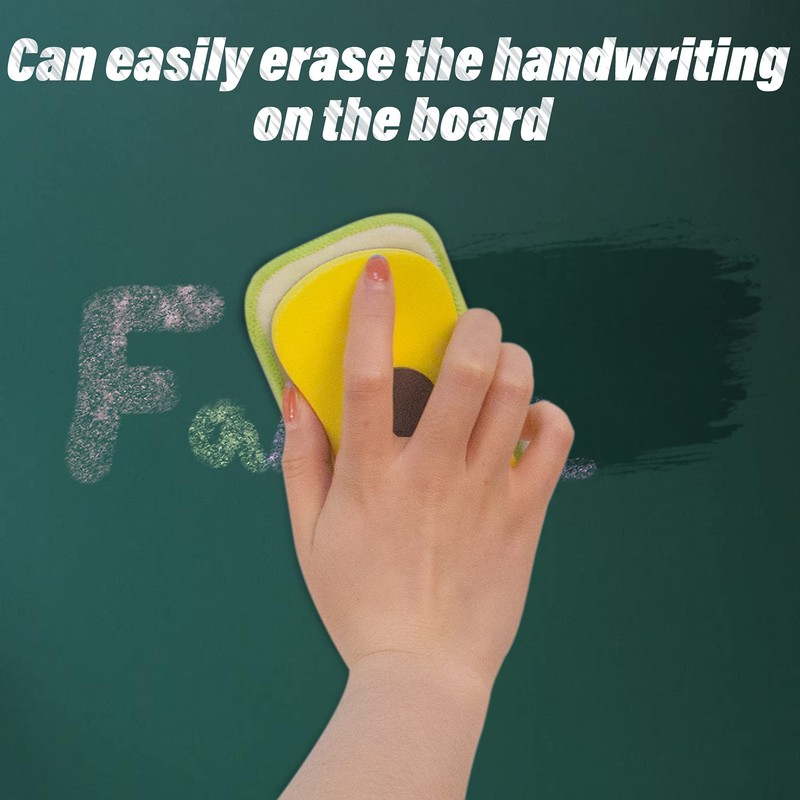 2 Packs Chalkboard Eraser - Washable Reusable Microfiber Eraser Cleaning