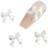 Nail ribbon parts 5 pieces, 1 piece, white / 네일 리본파츠 5개입, 1개, 화이트
