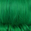VGbeaty Men Short Wavy Green Wig With White Eyebow