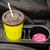 Whaline 6Pcs Pink Car Coasters Preppy Car Accessories Smile Face