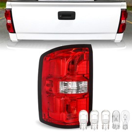 JSBOYAT Halogen Tail Light Fits for 2016-2018 GMC Sierra 1500 2015-2019 GMC Sierra 2500 HD 3500 HD Outer Rear Light Taillight Assembly OE Brake Tail Lamp w/Bulbs LH Left Driver Side