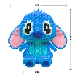 STpro Building Bricks 1700+ Pieces Set - Classic Cartoon Characters Building Blocks - Mini Building Block for Boys Girls & Adults (Blue)