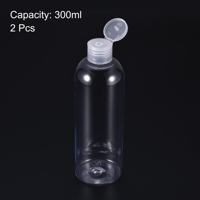 PATIKIL 300ml Squeeze Bottles, 2 Pack Refillable Dispensing Bottles Plastic