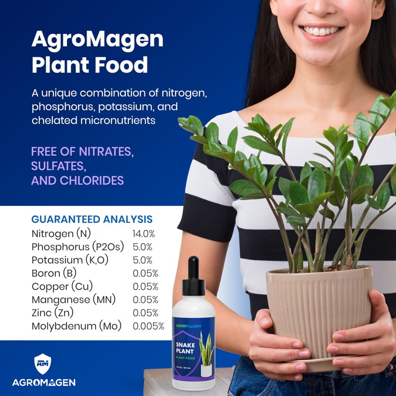 AgroMagen Plant Food with Essential Nutrients & Chelated Micronutrients, Liquid