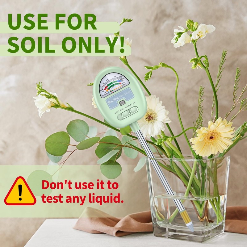 Soil Moisture Meter,4-in-1 Soil Ph Meter, Soil Tester for Moisture,