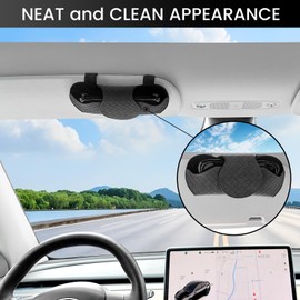 Alllake Sunglass Holder for Car, Sunglasses Clip for Car Visor, Magnetic Sunglass Organizer for Car Accessories 2024, Black