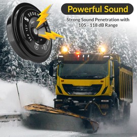SEGER Disc Horn - 50F Series, 12V, High Tone, Waterproof, Universal Fit, Loud Truck Horn with Mounting Bracket