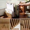 KIRIGEN Wood File Mail Organizer 7 Slots File Paper Holder