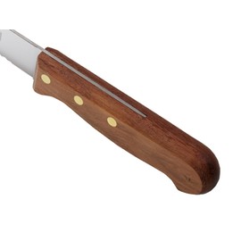 Mercer Culinary Praxis Curved Bread Wavy Edge Knife with Rosewood Handle, 10 Inch, Wood