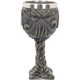 Nemesis Now Cthulhus Durstkelch, 21 cm, Grün, Harz mit Edelstahl-Einsatz