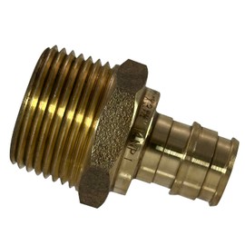 2 Pieces XFITTING 1/2" Pex A X 3/4" Male Adapter, Pex A Expansion F1960, Male NPT Adapter, Brass
