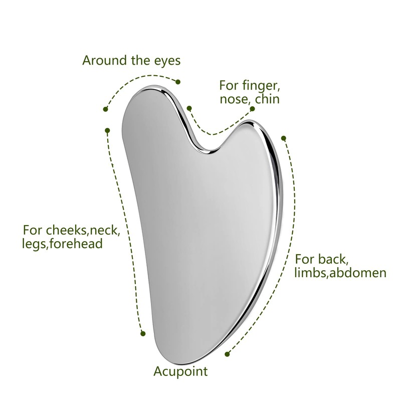 Gua Sha, Premium Stainless Steel Gua Sha Stone, Guasha for