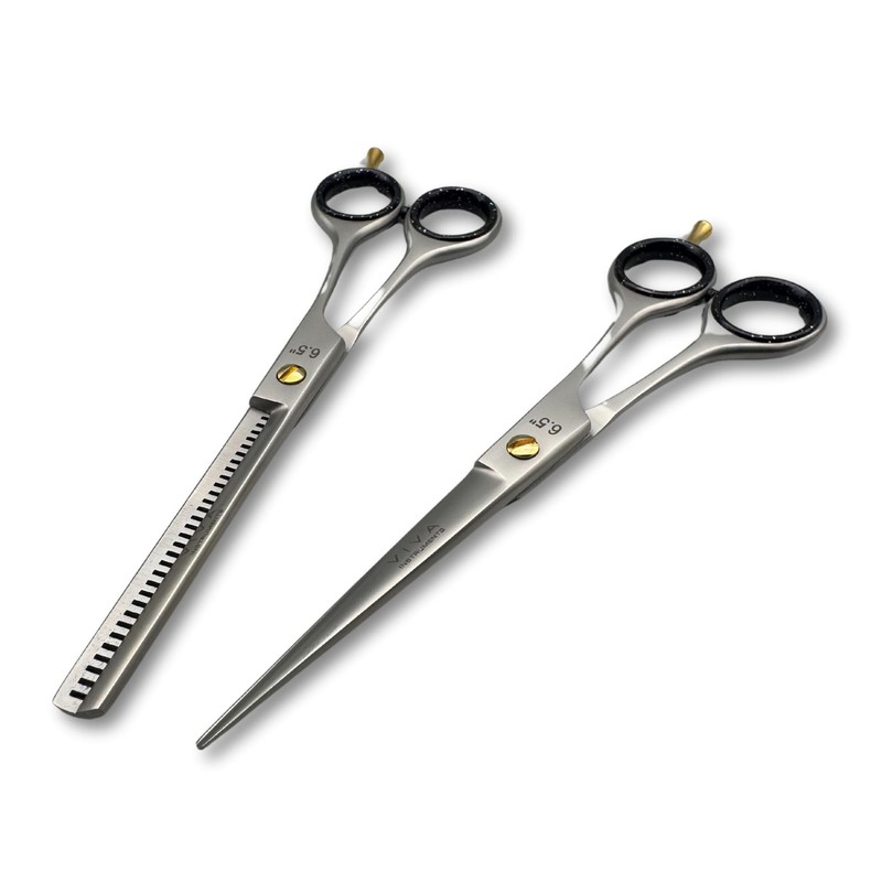 Professional 6.5 Inch Hair Scissors & Thinning Shears Texturing Set