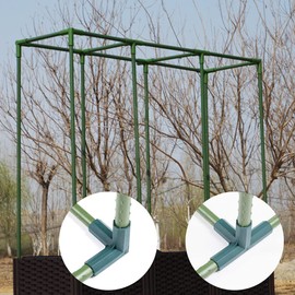 ericotry 8PCS Gardening Frame Connector 3 Way and 4 Way PVC Pipe Fitting Sets Greenhouse Frame Building Connector Fencing Pipe Joint for Flower Stands and Greenhouse Frames Construction (16mm)