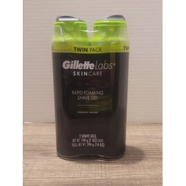 GilletteLabs Rapid Foaming Shave Gel for Men, 7oz (Pack of 2)
