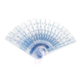 sourcing map 0.05-1.5mm Thickness Plastic Feeler Gauge Gap Filler Measuring Tool for Gap Width (17 in 1)