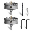 METOTY Metal Hole Saw 4-1/2''(115mm) 2Pcs Set Heavy Duty Tungsten