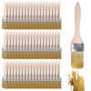 cobee 100Pcs Chip Brushes,1 Inch Natural Bristle Paint Brushes Wooden