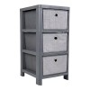 Domo Pak Organizador Cajonera Multiusos Gris 3 Cajones De Tela