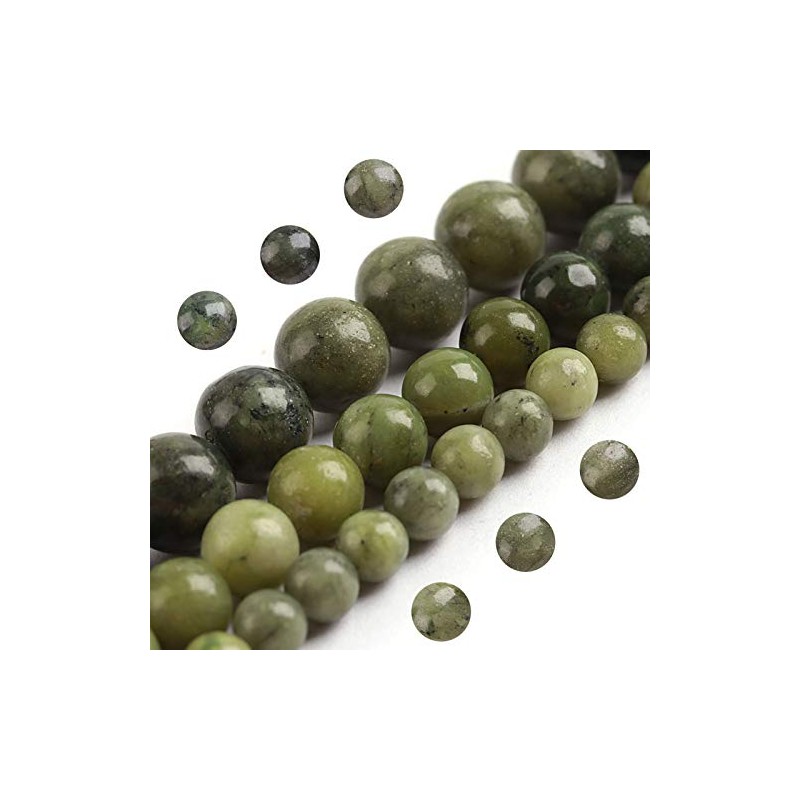 Jade Verde Natural de 8 mm, Abalorio Redondo y Suave,