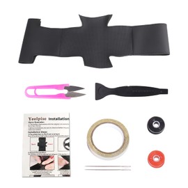 Yeolpise Funda de volante cosida a mano, compatible con Nissan Navara 2005 2010/Pathfinder 2005 2008 2010/Xterra 2005 2009/Pathfinder EUR 2005/Frontier 2009, funda de volante de piel de microfibra transpirable