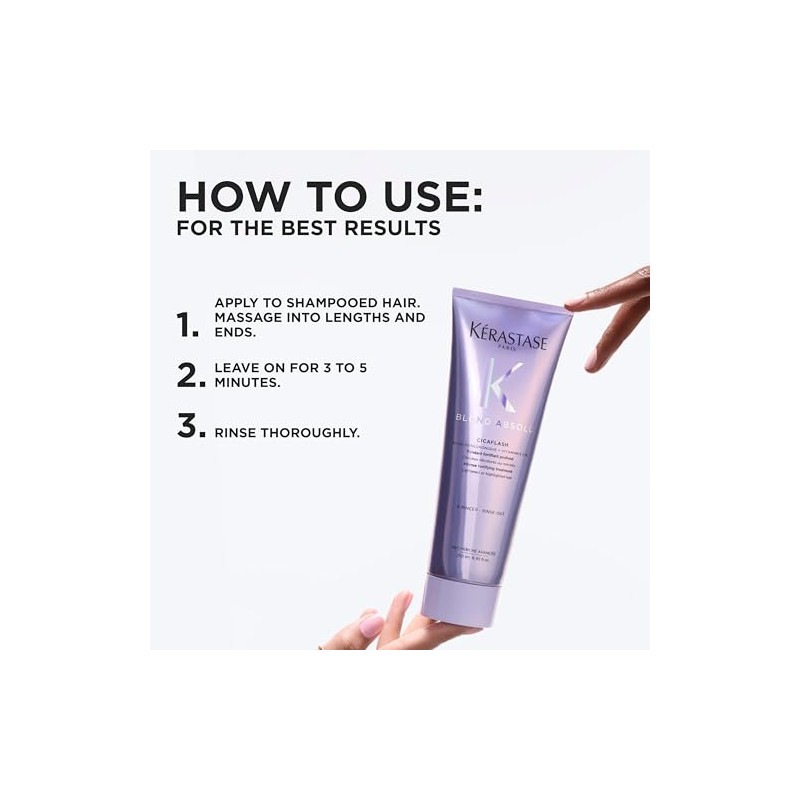 KÉRASTASE Cicaflash | Acondicionador para cabello rubio dañado o sensibilizado,