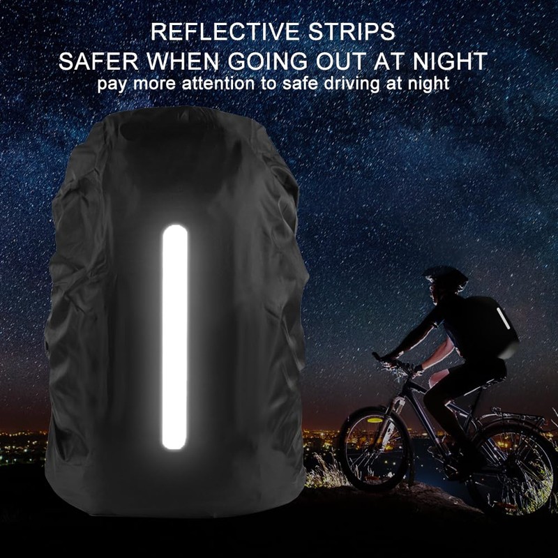 flintronic Rain Cover for Backpacks with Reflective Strips (40-50L), 2
