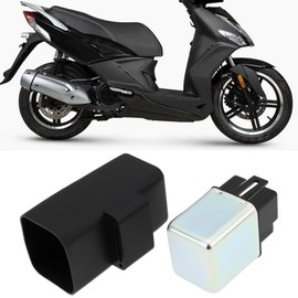Briny River Relè di avviamento 50A 12V con solenoide per motocicletta a 4 pin con copertura protettiva compatibile con Kymco Agility 50 4T