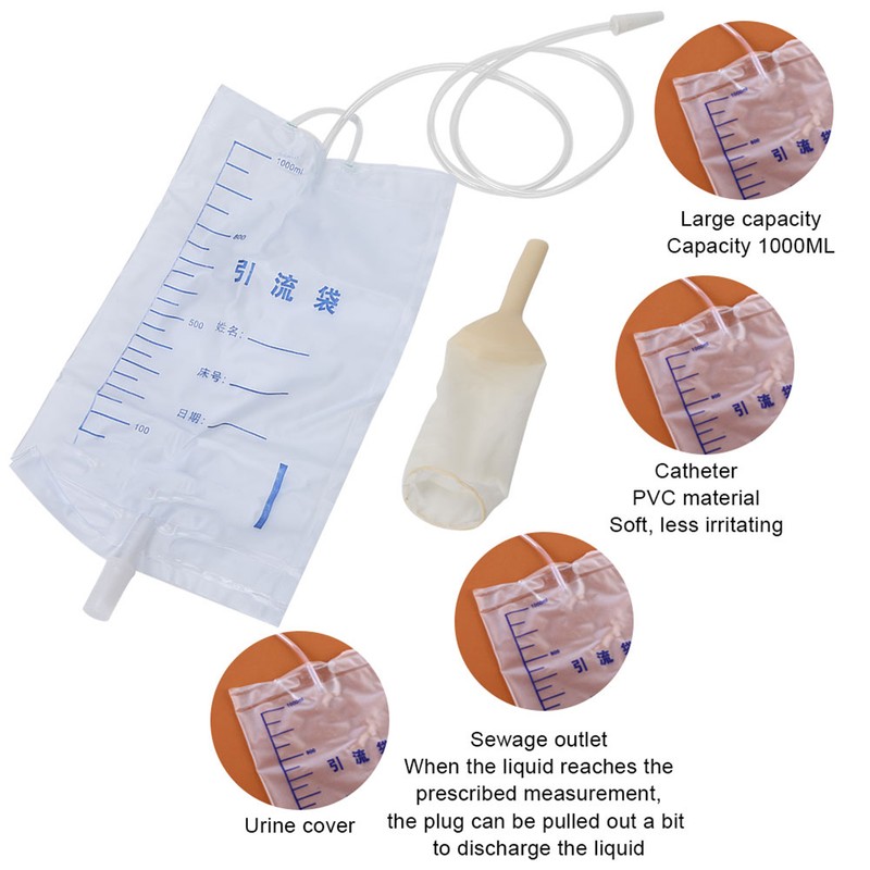 25pcs Male Disposable Drainage Bag Household Urine Collection Bag Healthy