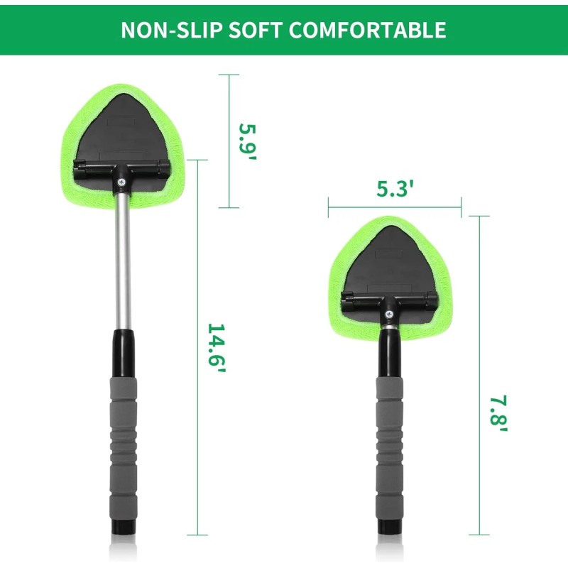 XINDELL Windshield Cleaner Tool – Car Interior Glass Cleaning Kit