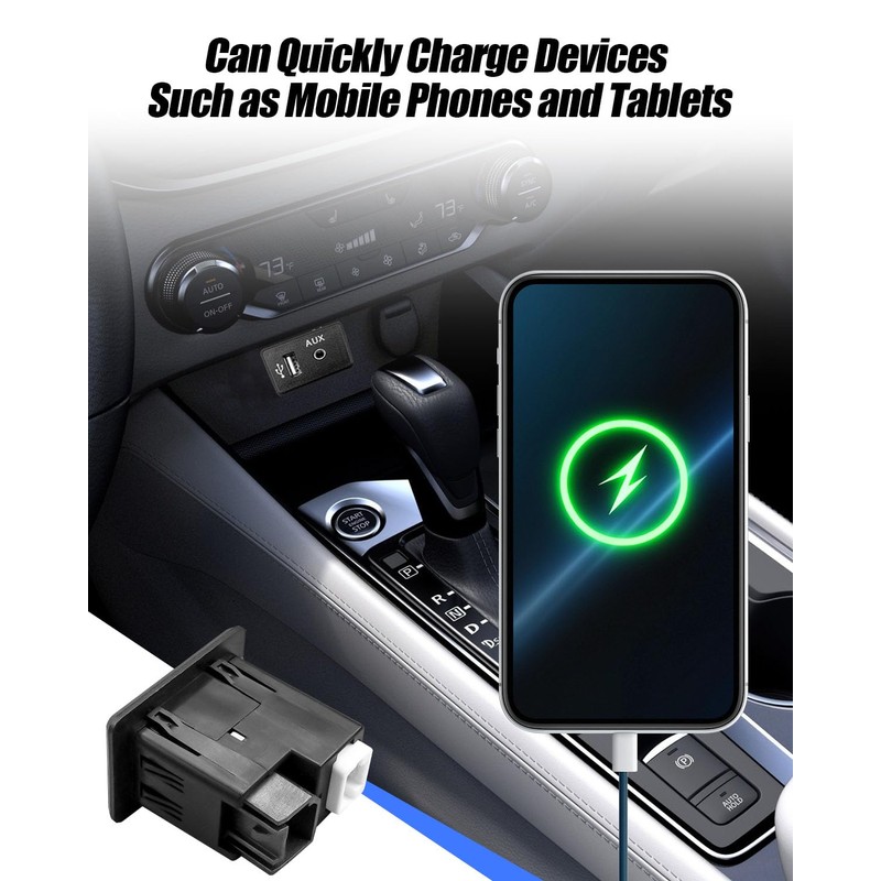 QNHEAY Auxiliary AUX USB Jack Port Fit for Nissan Altima