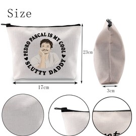 Cool Slutty Daddy Makeup Bag with Zipper for Fan TV Series Inspired Gift, Pedro Pascal Uk, Harry's Girl Bag UK