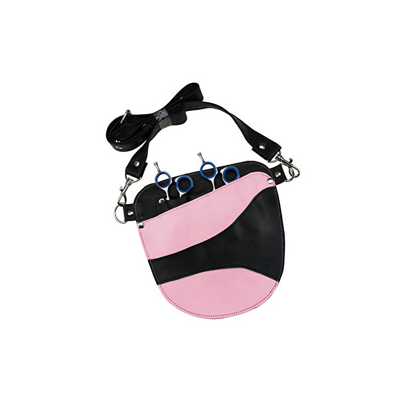 Hairdressing Scissors Pouch Bag Holster Holder Leather LIGHT PINK