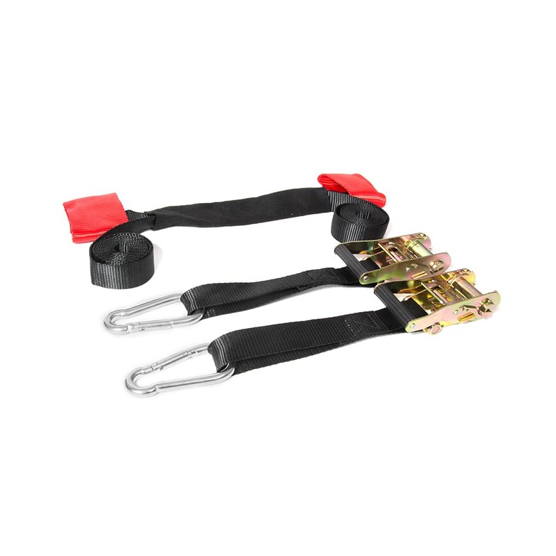 MOTO4U Motorcycle Handlebar Tie Down Straps with Ratchets and Snap