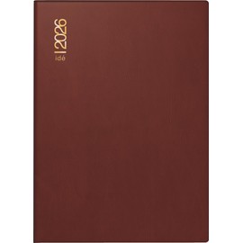 rido/idé Pocket Calendar Mod. perfect/Technik I 2026 | A6, Plastic, Bordeaux